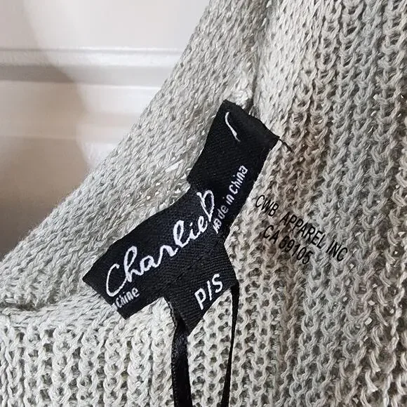 Charlie B Knit Top Women Small Color Celadon Capsule Wardrobe Neutral Minimalist - Picture 6 of 14